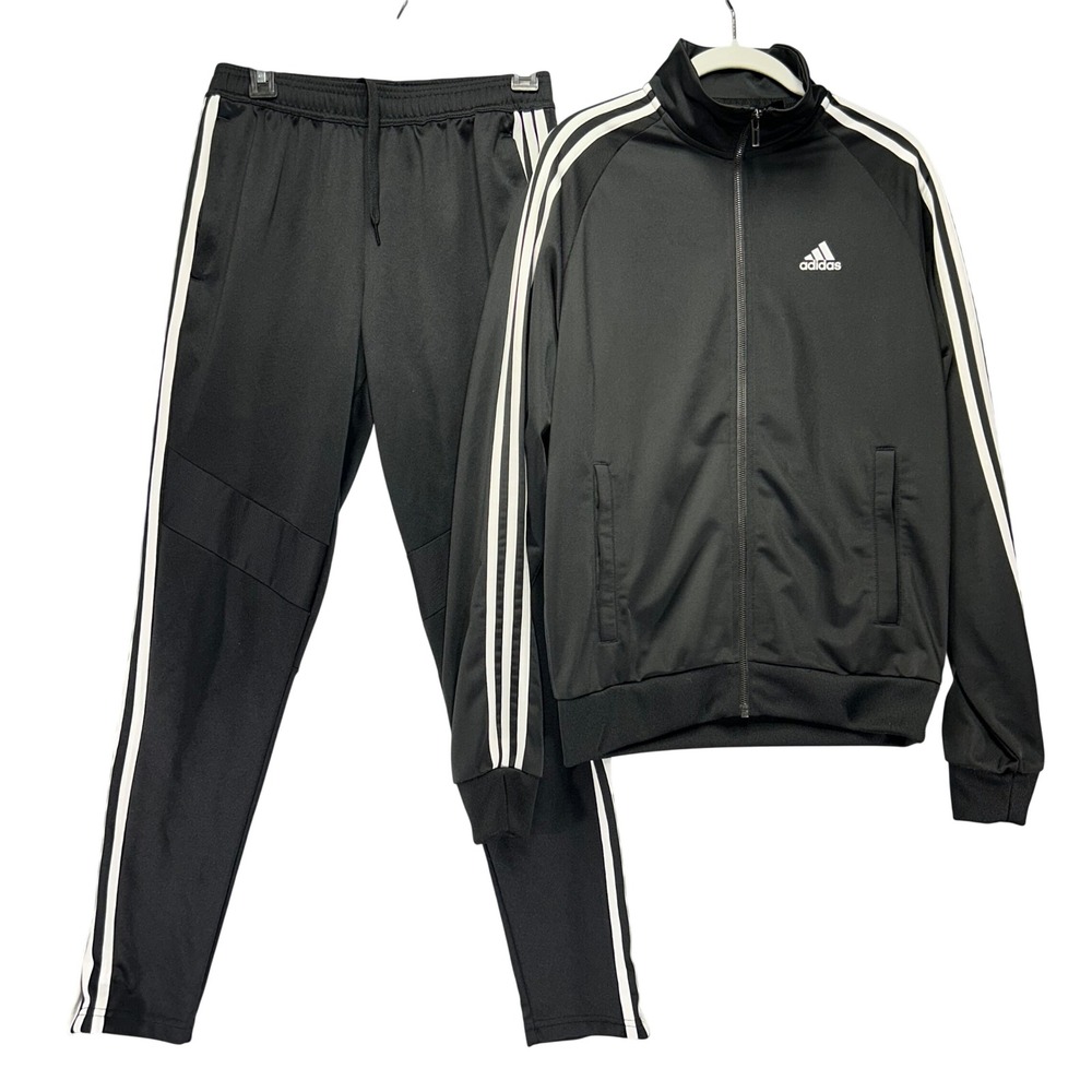 Adidas Tracksuit Tiro Track Jacket & Pants Mens Small Black White Athleisure